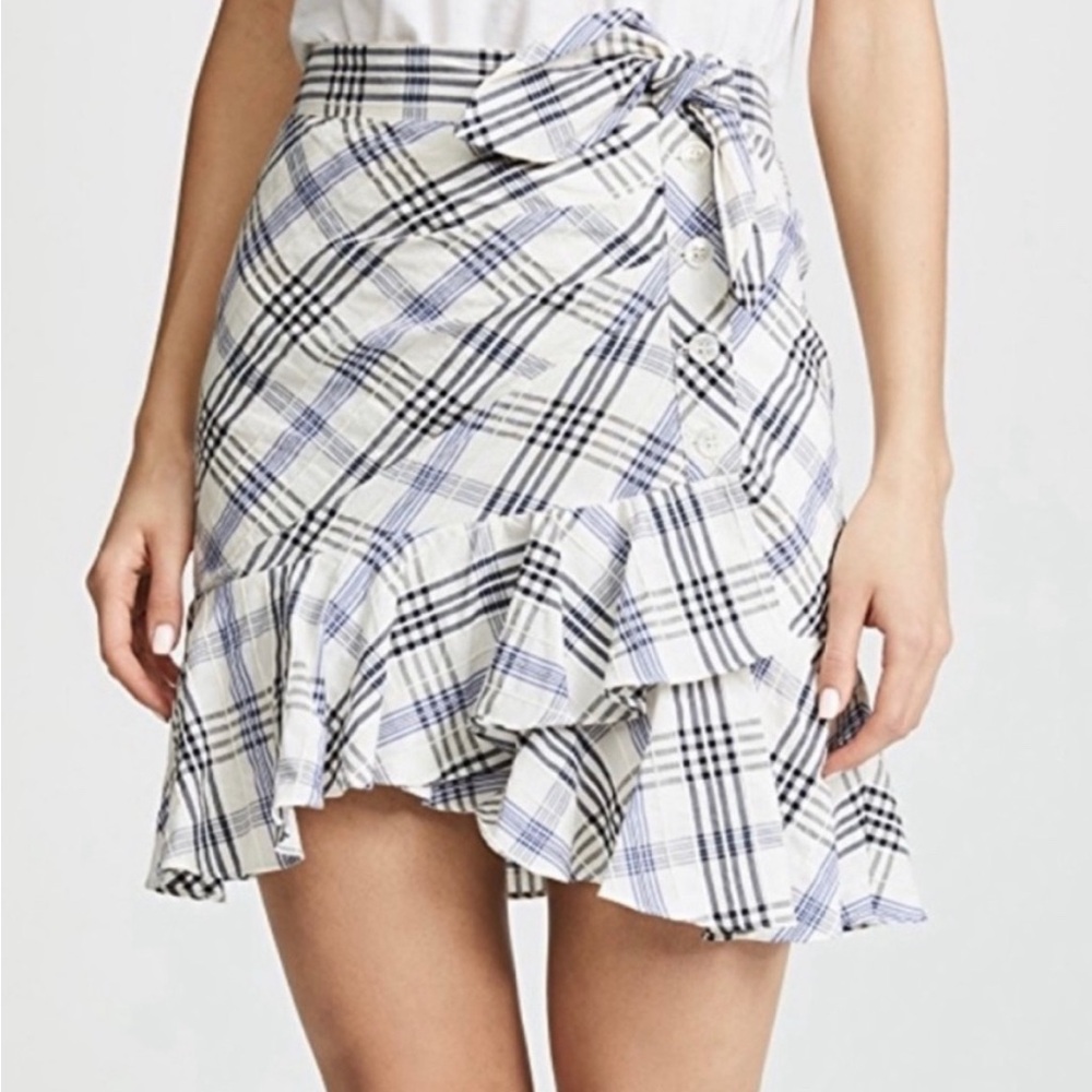 VERONICA BEARD Kaia Plaid Wrap Skirt